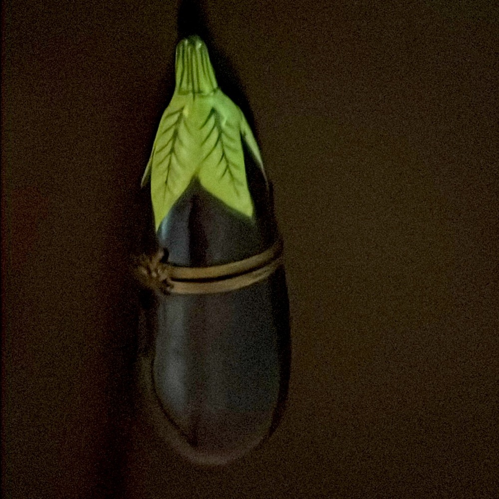 Large hand painted Limoges Eggplant box